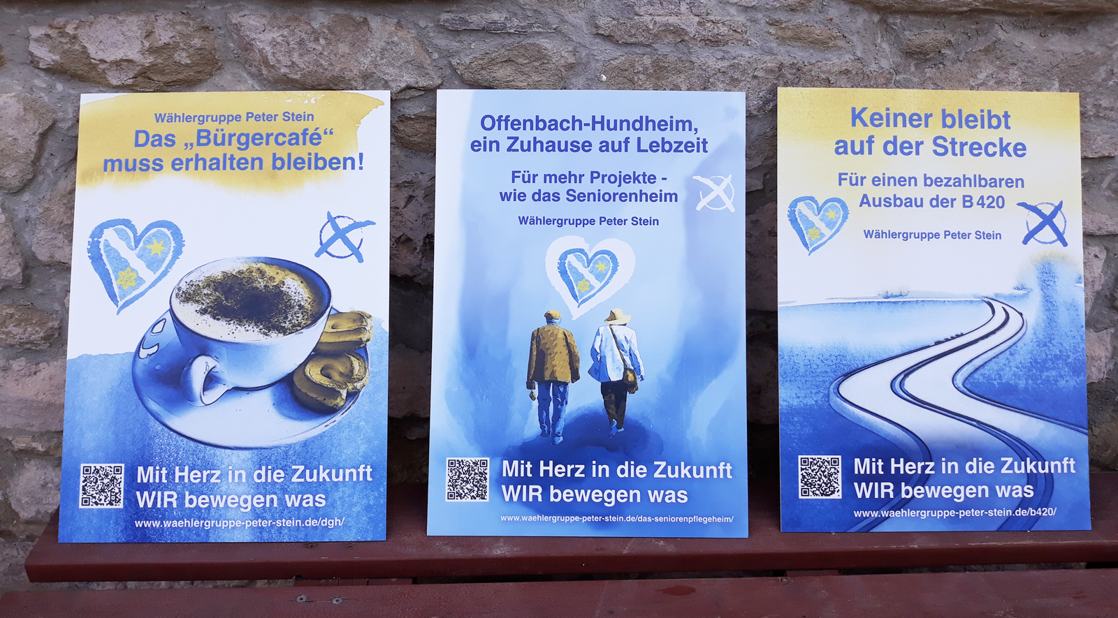 A2 Plakate - zur Gemeinderatswahl in Offenbach-Hundheim